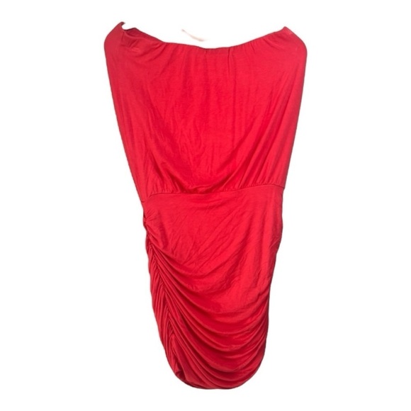 NEW Krisa X Revolve Tube Strapless Draped Mini Dress Size XS in Cherry Red - Picture 4 of 15